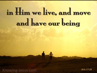 Acts 17:28 In Him We Live And Move (yellow)